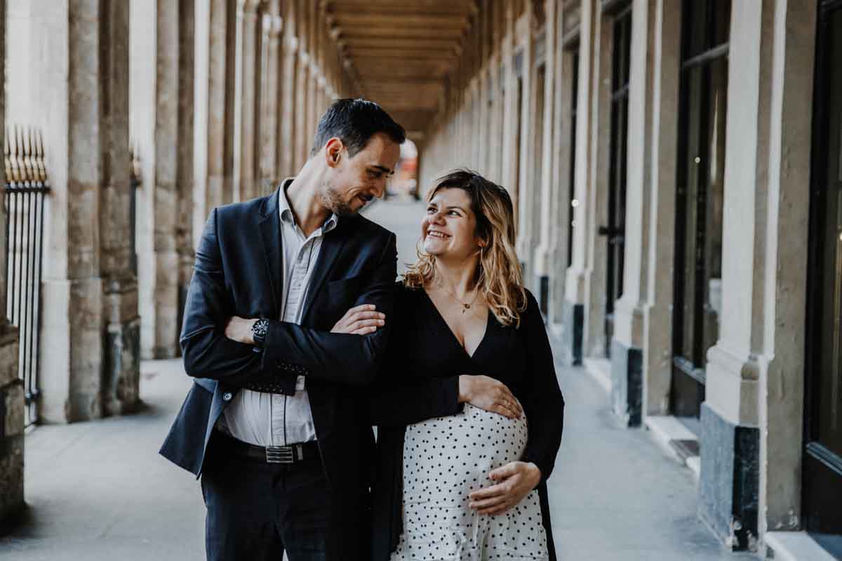 shooting grossesse paris louvre