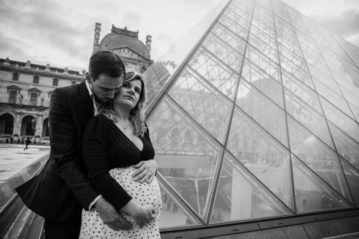 shooting grossesse paris louvre