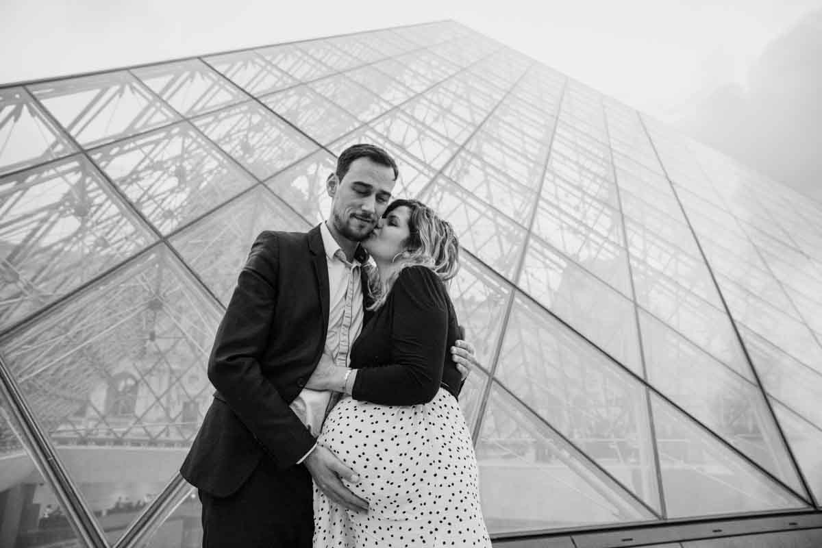 shooting grossesse paris louvre