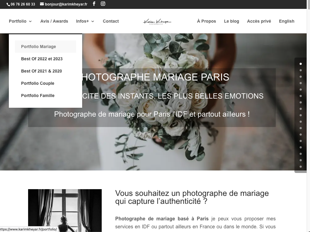 accéder au portfolio du photographe